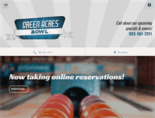 Tablet Screenshot of greenacresbowl.com